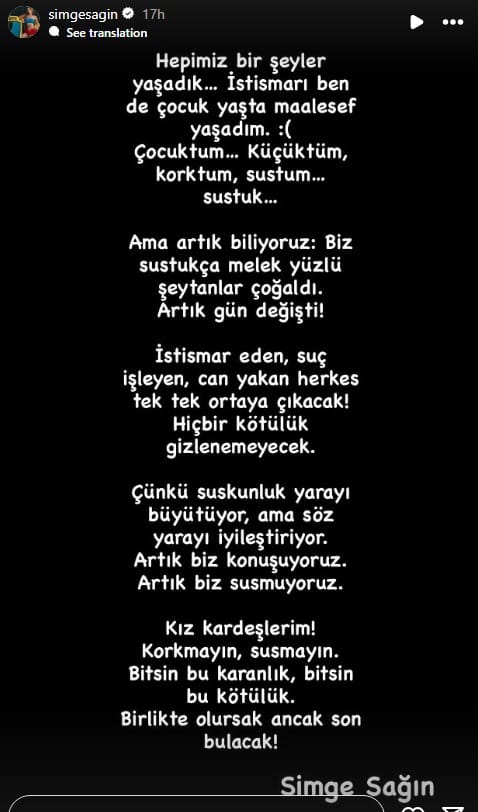 Simge Sagin Aciklama
