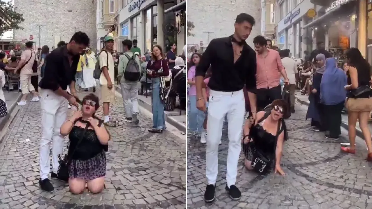 Boynuna tasma taktığı kadını sokakta gezdirmişti: Savcılık harekete geçti