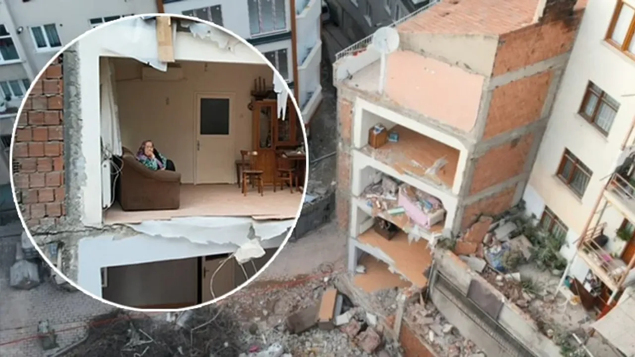 İstanbul’da bina yıkarken komşunun duvarlarını parçaladılar!