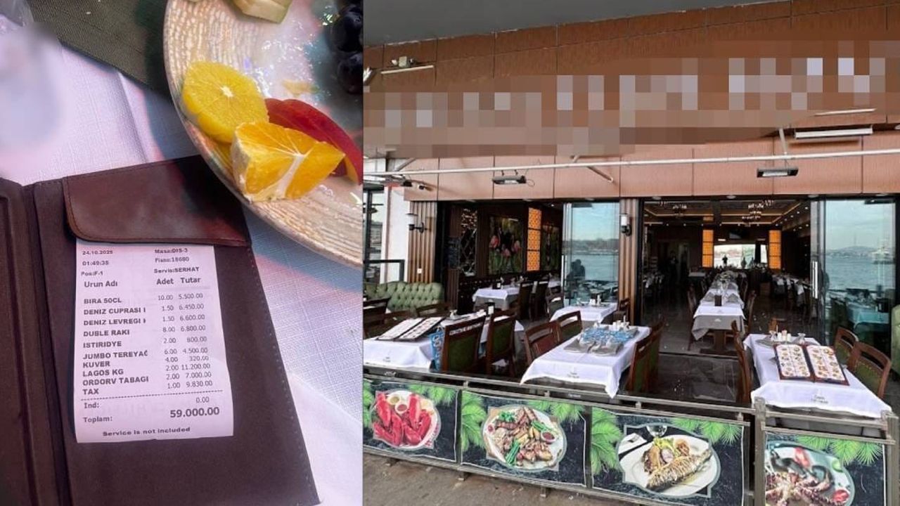 Esnafın turist ahlakı… 59 bin TL'lik adisyon çıkardı!