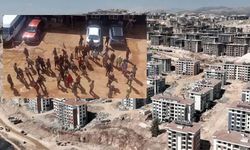 Deprem konutları inşaatında işçiler aylardır ücretlerini alamadığı için iş bıraktı!