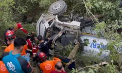 Bursa’daki yangından acı haber: Su taşıyan tanker uçuruma yuvarlandı