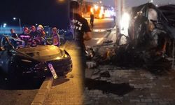 Tesla otomobil ortadan ikiye bölündü! 2 hemşire hayatını kaybetti