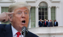 Trump, Beyaz Saray'ın çatısına çıktı! Görenler şaştı kaldı