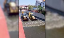 Ankara Çayı’nda temizlik çalışması...