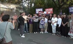 CHP Kadın Kolları'ndan TBMM önünde Saliha Akkaş protestosu...