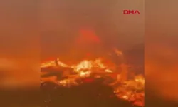 Çanakkale'de ekipler alevlerin arasında kaldı