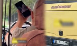 Minibüs şoföründen mide bulandıran hareket! Yolculara aldırmadan cinsel içerikli video izledi