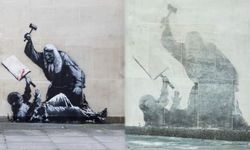 Banksy'nin Londra'da ortaya çıkan son eseri duvardan silindi