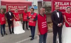 Düğünden direniş çadırına! Üzerinde gelinliğiyle eyleme gitti