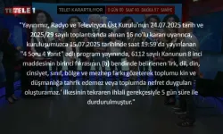 TELE1 televizyonunun ekranı karartıldı