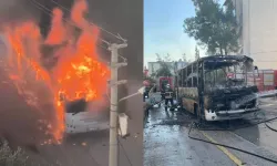 Park halindeki halk otobüsü küle döndü