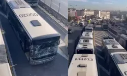 İstanbul'da metrobüsler çarpıştı