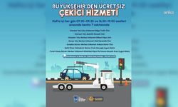 Ankara Büyükşehir Belediyesi yolda kalan araçlar için ücretsiz çekici hizmeti başlattı!