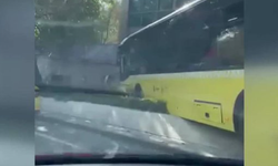 Beşiktaş'ta İETT kazası: Kaldırıma çıktı!