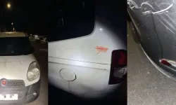 Araç üstüne insan kanıyla gamalı haç çizdiler