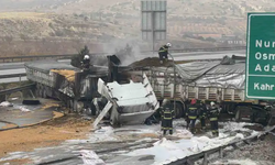 TAG Otoyolu'nda korkunç kaza: 3 Tır çarpıştı, araçlar alev aldı!