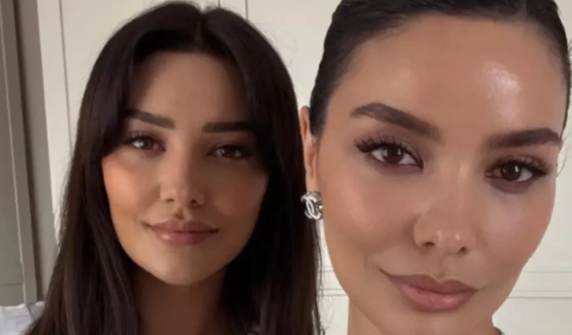 Oyuncu Hazal Filiz Küçükköse, estetik iddialarına 'ikiziyle' yanıt verdi