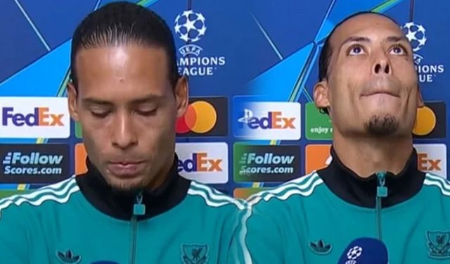 Galatasaray maçı sonrasında Liverpool'un kaptanı Van Dijk sinirden konuşamadı