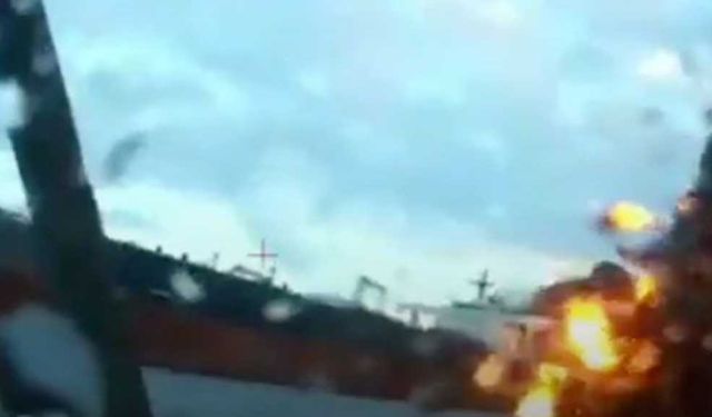 Karadeniz'deki gemilere saldırı anının görüntüleri ortaya çıktı