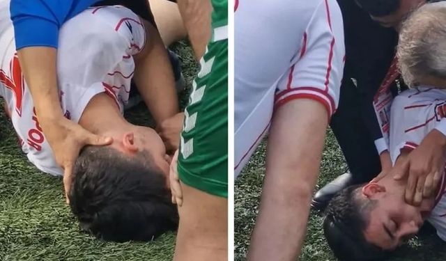 Bolu'da yeşil sahada korku dolu anlar! Bilincini kaybetti...