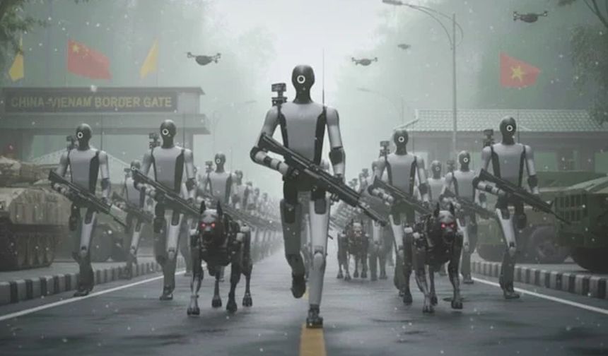 Çin, insanoid robot ordusunu sınıra yerleştirdi