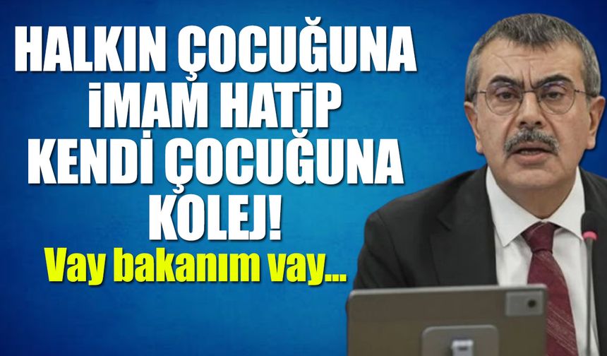 Yusuf Tekin kızını neden özel okula gönderdiğini açıkladı